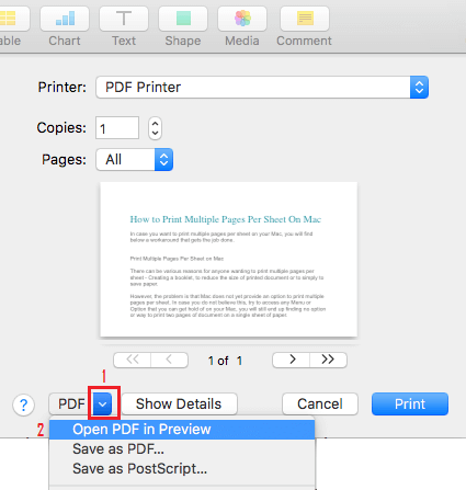 change one page in word to landscape for mac